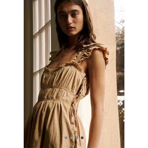 Free People Claudette Mini Oat Bran Beige M NWT